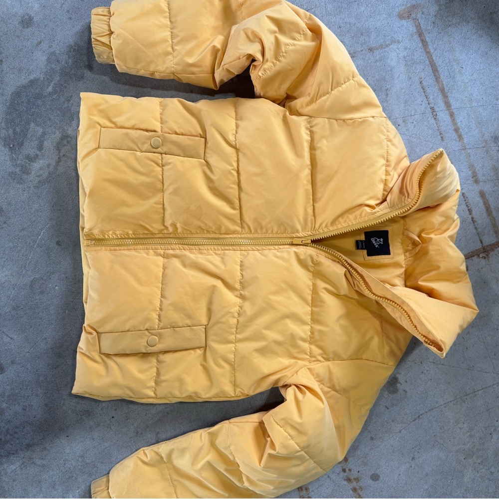 Art Class Golden Yellow Kids Puffer Coat